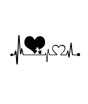 iShopping - M.Mart Heartbeat Lifeline Car Sticker Black