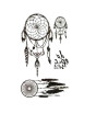 iShopping - M-Mart Dream Catcher Temporary Tattoo Sticker Black