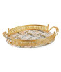 iShopping - Easy Shop 16" Oval Shape Fringe Tray with Handle (1185)