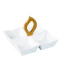 iShopping - Easy Shop 4 Partition Serving Dish with Bamboo Handle (1187)