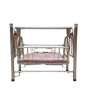 iShopping - Easy Shop New Born Baby Silver Chrome Swing Cradle with Mattress