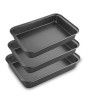 iShopping - Easy Shop Baking Pan Non-Stick Sheet Tray - Pack of 3Pcs