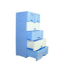 iShopping - Easy Shop Plain White and Blue Drawer Wardrobe Orgainzer