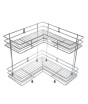 iShopping - Easy Shop 2 Layer Kitchen and Home Metal Corner Rack