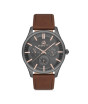 iShopping - Bigotti Milano Leather Men's Watch Brown (BG.1.10102-4)