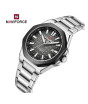 iShopping - Naviforce Signature Textured Watch For Men Silver (NF-9258-9)