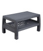 iShopping - Boss Pure Plastic 2 Shelf Table Dark Gray (BP-370-GRY)