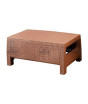 iShopping - Boss Pure Plastic Single Shelf Rattan Table Chocolate (BP-371-CHC)