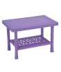 iShopping - Boss Full Plastic Double Shelf Baby Rattan Table Purple (BP-328-PRP)