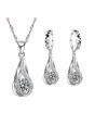 iShopping - EvaEsh Stamped Necklace Earrings Jewelry Set Silver