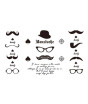 iShopping - G-Mart Gentleman Hat Cute Beard Glasses Tattoo Sticker
