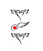 iShopping - G-Mart Love Heart Wings Style Temporary Tattoo Sticker