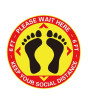 iShopping - Limelite Care Social Distancing Floor Stickers 6 Pcs