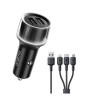 iShopping - Oraimo Highway 15 15.5W Car Charger with 3 In 1 Cable Black (OCC-1152D-X93)