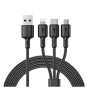 iShopping - Oraimo 2.4A 3 in 1 Charging Cable Black (OCD-118MCL)