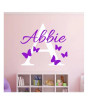 iShopping - Butterflies Custom Name Wall Decal For Girl Bedroom