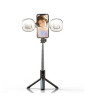 iShopping - A.H Collection Folding Bluetooth Selfie Stick with Detachable Double Fill Light (P40S-F)