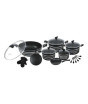 iShopping - Domestic Non Stick Stylish Cookware Set Black - 21 Pieces (0079)