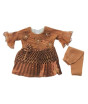 iShopping - Komfy Fancy Baby Frock Brown (NBG036)