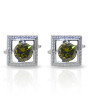 iShopping - Cufflers Modern Silver Cufflinks - (CU-3009)