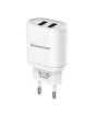iShopping - Westpoint 2.4A Dual Port Charger White (WP-13)