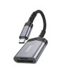 iShopping - Hoco Type-C 2-in-1 Card Reader Gray (UA25)