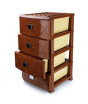 iShopping - Easy Shop 4 Layer Plastic Storage Drawer Brown