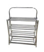 iShopping - Easy Shop 4 Layer Stainless Steel Folding Shoe Rack