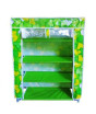 iShopping - Easy Shop 4 Layer Zip Closure Cloth Shoe Rack Green