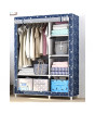 iShopping - Easy Shop Five Shelf & One Sided Hanging Cloth Wardrobe Blue