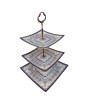 iShopping - Easy Shop Colorful Melamine Three Floor Tiered Cake Stand - Square