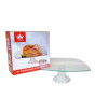iShopping - Easy Shop Imperial Collection Glass Cake Stand Square - 8 inches