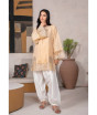 iShopping - Ahlam Mari Gold Jacquard Printed Two Piece Suit