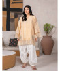 iShopping - Ahlam Mari Gold Jacquard Printed Two Piece Suit