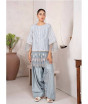 iShopping - Ahlam Vintage Slate Jacquard Embroidered Printed 2 Piece Suit