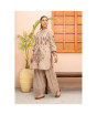 iShopping - Ahlam Classic Sandstone Embroidery Raw Silk Kurta 1-piece