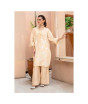 iShopping - Ahlam Detail Nude Beige Embroidery Raw Silk Kurta 1-piece