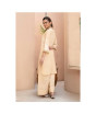 iShopping - Ahlam Detail Nude Beige Embroidery Raw Silk Kurta 1-piece