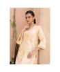 iShopping - Ahlam Detail Nude Beige Embroidery Raw Silk Kurta 1-piece