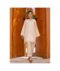 iShopping - Ahlam Ivory Panel Embroidery Raw Silk Kurta 1-piece