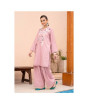 iShopping - Ahlam Heavy Pastel Pink Embroidery Raw Silk Kurta 1-piece