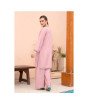 iShopping - Ahlam Heavy Pastel Pink Embroidery Raw Silk Kurta 1-piece