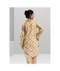 iShopping - Ahlam Soft Cambric Stitched Beige CO-ORD Set