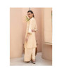iShopping - Ahlam Detail Nude Beige Embroidery Raw Silk Suit 2-piece