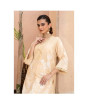 iShopping - Ahlam Detail Nude Beige Embroidery Raw Silk Suit 2-piece