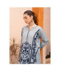 iShopping - Ahlam Smoke Grey Black Embroidery Raw Silk Suit 2-piece