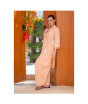 iShopping - Ahlam Blush Pink Floral Embroidery Raw Silk Suit 2-piece