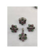 iShopping - Gilgit Bazaar Multi Stone Silver Set (12)
