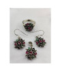 iShopping - Gilgit Bazaar Multi Stone Silver Set (13)