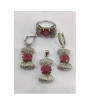 iShopping - Gilgit Bazaar Ruby Stone Silver Set (17)